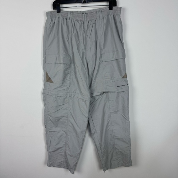 Columbia Gray PFG Fishing Convertible Pants Shorts Combo Outdoor - Picture 1 of 8